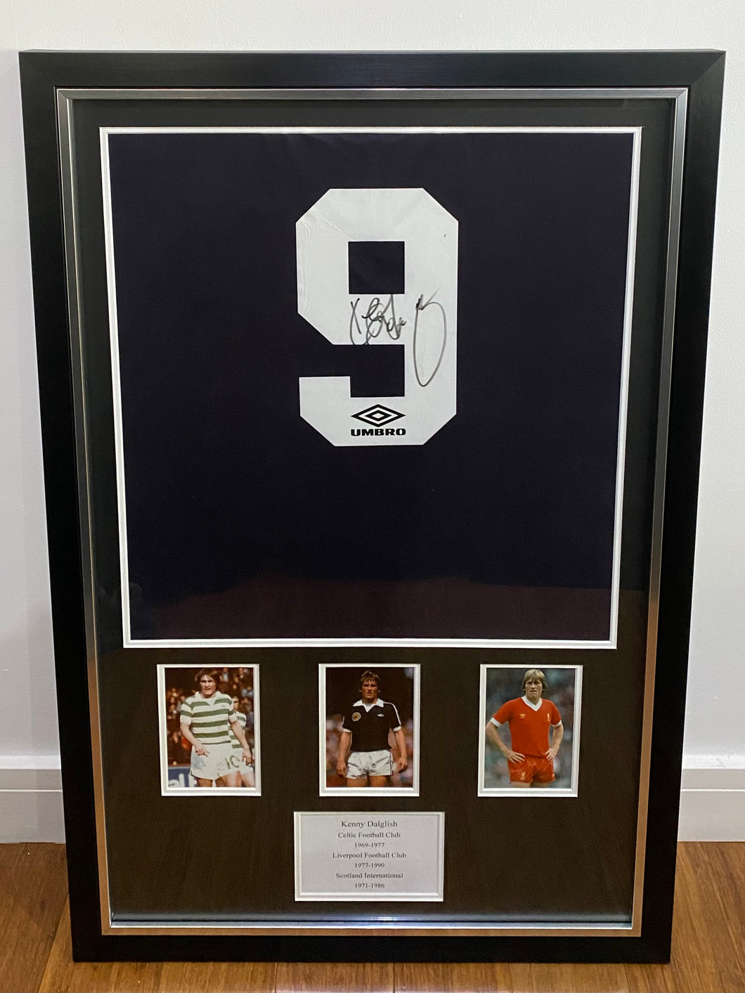 Framed & Signed Kenny Dalglish Strip